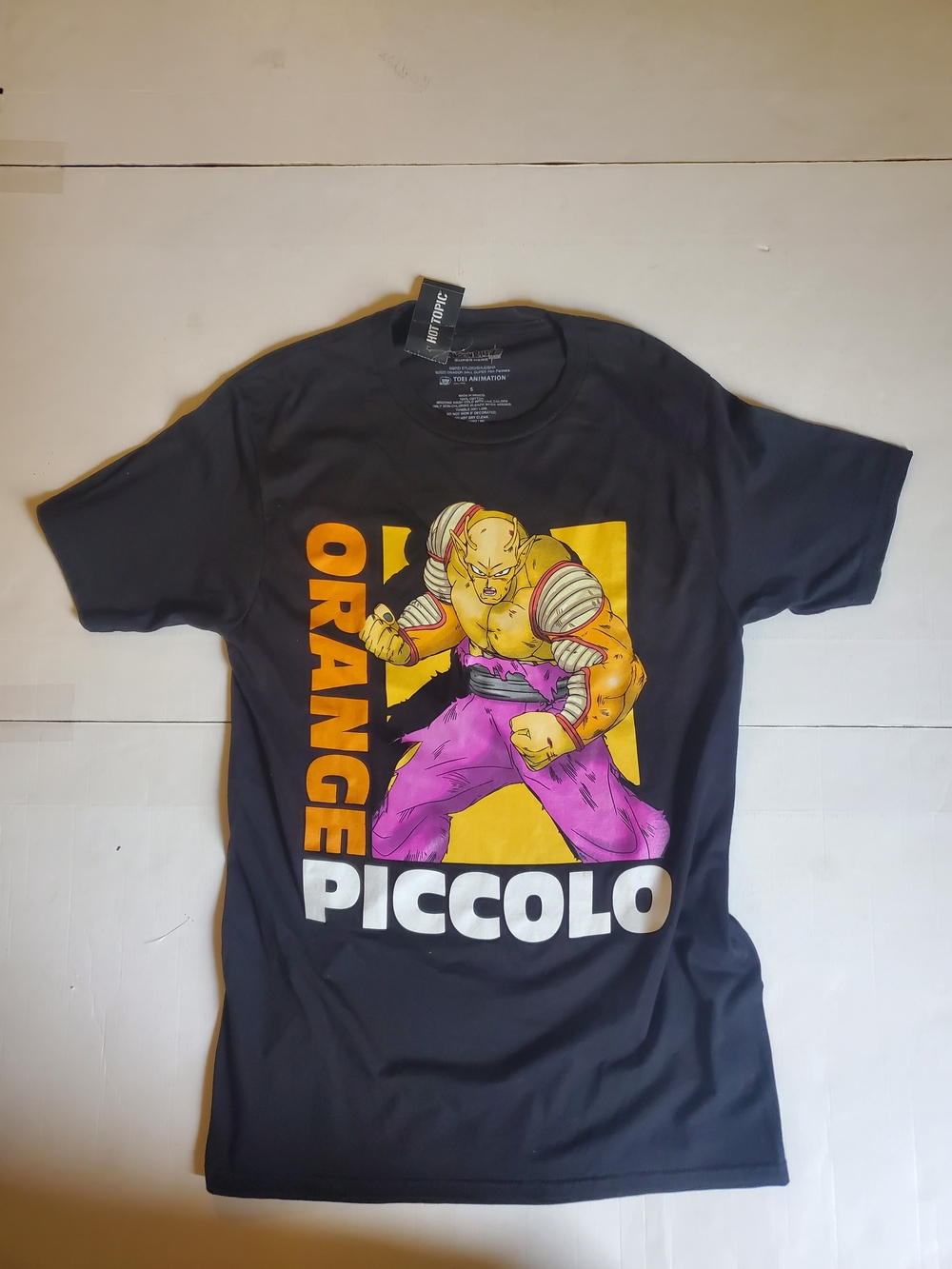 Size S - Toei Dragon Ball Z Orange Piccolo Character Graphic T-Shirt Black NWT